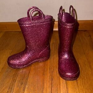 Pink Glitter 💖 Rainboots ☔️ size 9T